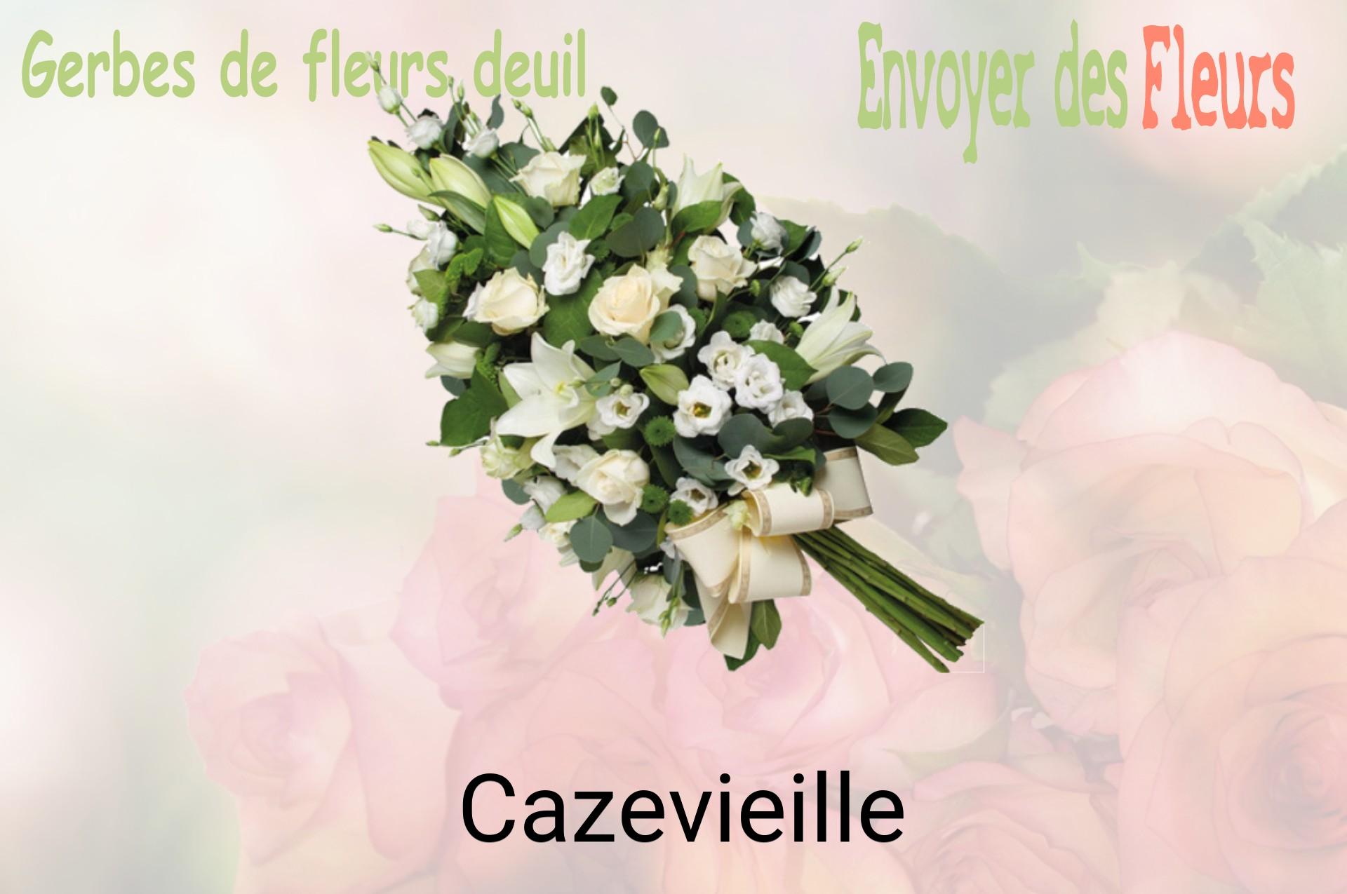 Gerbe de fleurs de deuil livrée à Cazevieille